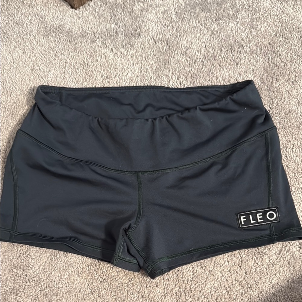 Fleo Women's Dark Green Athletic Shorts